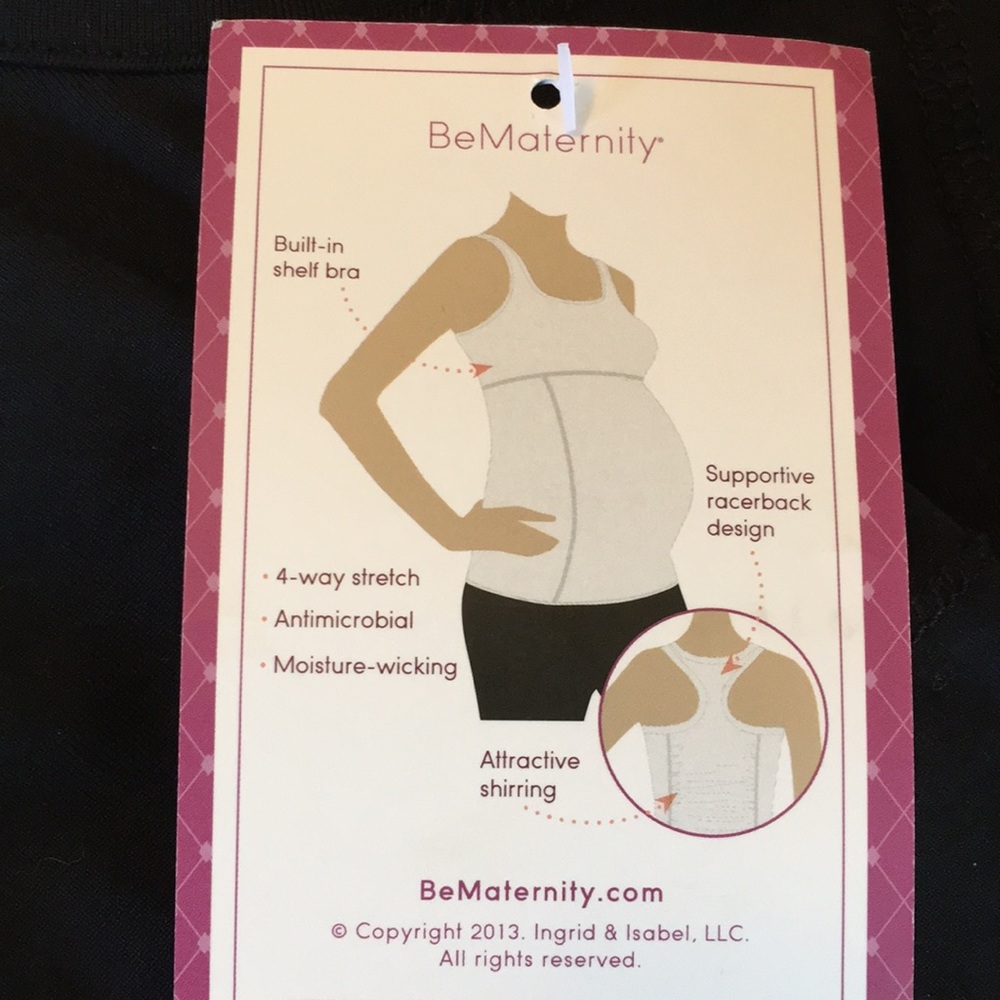 Be Active Racerback Maternity Tank Top - Picture 2 of 5